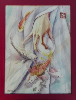 Картина «Пролив», акварель, цветной карандаш, бумага Н. Леушин. Цена: 3 500 ₽ руб.
