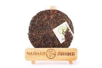 Красный чай Мэнсун шайхун 2020 г. марки "Чайная Линия" (Прессованный красный чай с пуэрных деревьев Мэнсун), 200 гр