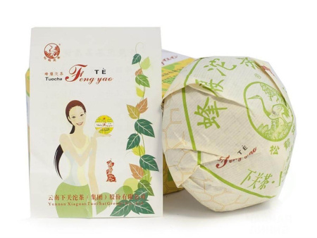 Pressed Raw Pu-erh Tea - Шэн пуэр 2014 г. "Фэн яо" завода "Сягуань" гнездо 100 г, 