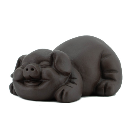 Глиняная чайная игрушка "Тёмная свинка". Цена: 2 610 ₽ руб.