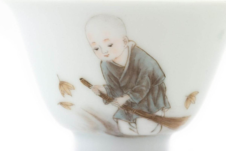 Porcelain bowl "Noble Labor" hand-painted by master "Yu Jiyong", 60 ml.  | 茶杯. Цена: ₽20,430 руб.