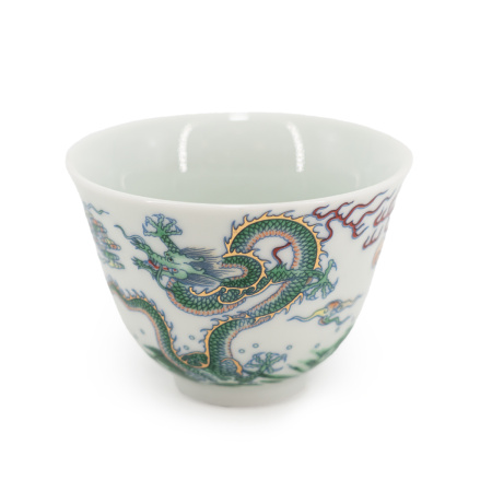 Пиала фарфоровая "Красный гребень дракона", 140 мл.  | 茶杯. Цена: 1 630 ₽ руб.