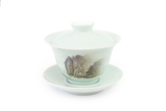 Porcelain gaiwan "Fair Wind" hand-painted by master "Yu Jiyong". Цена:  руб.
