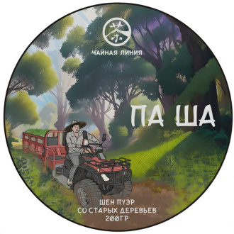 Прессованный шэн пуэр - Шэн пуэр со старых деревьев гор Паша марки "Чайная Линия" 200 г