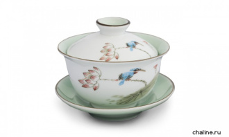 Ceramic gaiwan "Blue Bird" 165 ml.. Цена:  руб.