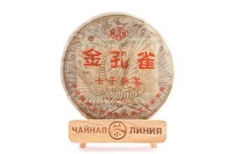 Прессованный шу пуэр - Шу пуэр 2003 г. «Золотой павлин» марки «Пувэнь», 400 г
