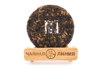 Pressed Raw Pu-erh Tea - Шэн пуэр 2016 г. "Ранний весенний чай со старых деревьев Иу" завода "Чжоуши" 200 г, 