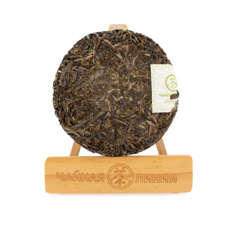 Pressed Raw Pu-erh Tea - Sheng pu-erh from the large trees of Banpen village, brand "Tea Line", 200 g, 