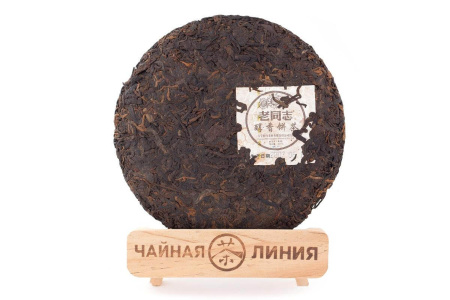 Прессованный шу пуэр - Шу пуэр 2007 г. марки «Лаотунчжи» (Старый товарищ) завода «Хайвань» 357 г, 