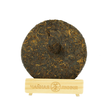 Прессованный шу пуэр - Шу пуэр 2010 г. "№ 99" марки "Лаотунчжи" (Старый товарищ) завода "Хайвань" 357 г, 