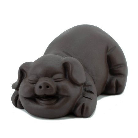 Глиняная чайная игрушка "Тёмная свинка". Цена: 2 610 ₽ руб.