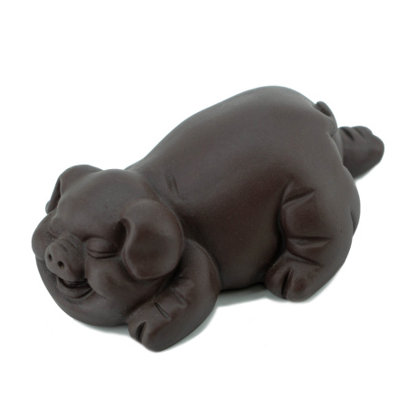 Глиняная чайная игрушка "Тёмная свинка". Цена: 2 610 ₽ руб.