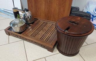 Чабань с чайником с подачей воды, кастрюлей и ведром для слива (Комплект). Цена: 22&nbsp;000 ₽ руб.
