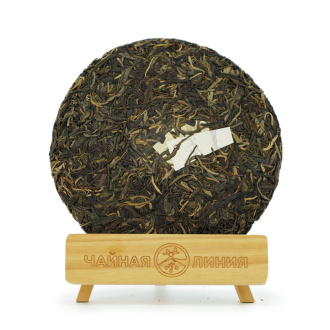 Pressed Raw Pu-erh Tea - Sheng Puer 2016 "Qiao Mu Wan" from "Chashuwan" plant 357 g, 